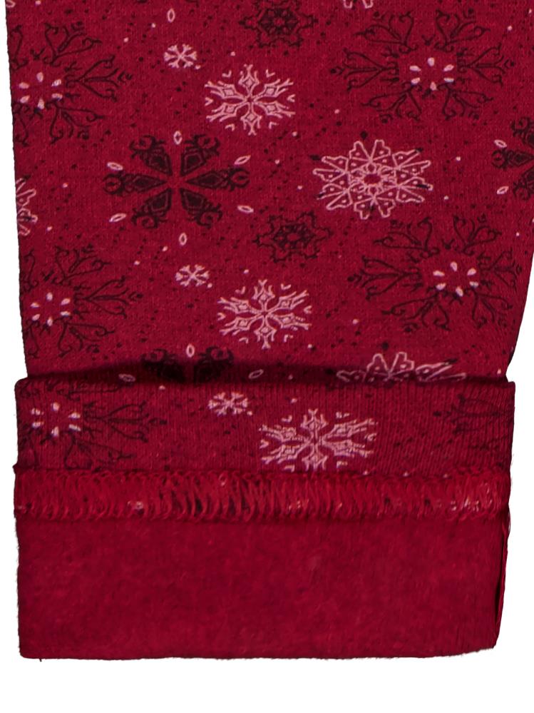 Civil Girls Kar Tanesİ Desen 6-9 Yaş Tayt - Bordo