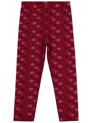 Civil Girls Kar Tanesİ Desen 10-13 Yaş Tayt - Bordo