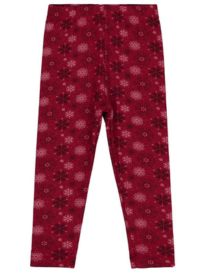 Civil Girls Kar Tanesİ Desen 2-5 Yaş Tayt - Bordo