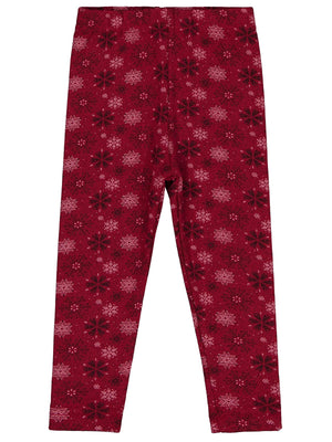 Civil Girls Kar Tanesİ Desen 2-5 Yaş Tayt - Bordo
