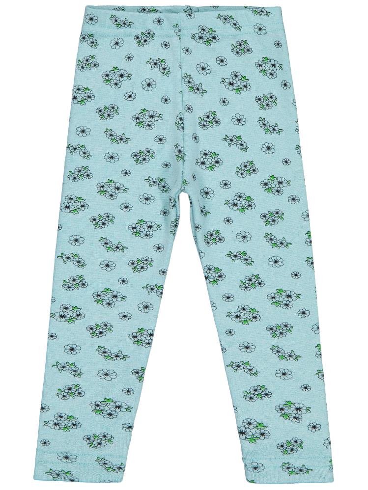 Civil Girls Çıtır Çiçek Desenli 2-5 Yaş Tayt - Yeşil