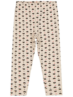 Civil Girls Kalp Desenli 2-5 Yaş Tayt - Ekru