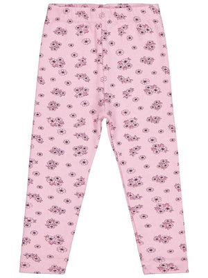 Civil Girls Çıtır Çiçek Desenli 2-5 Yaş Tayt - Pembe