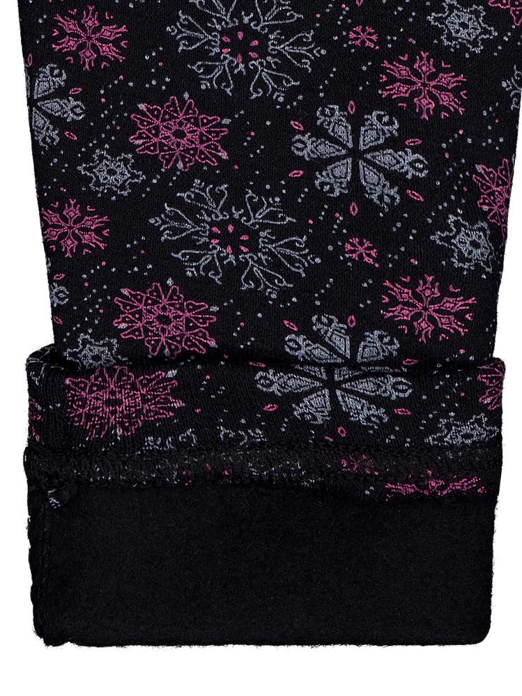 Civil Girls Kar Tanesİ Desen 6-9 Yaş Tayt - Siyah