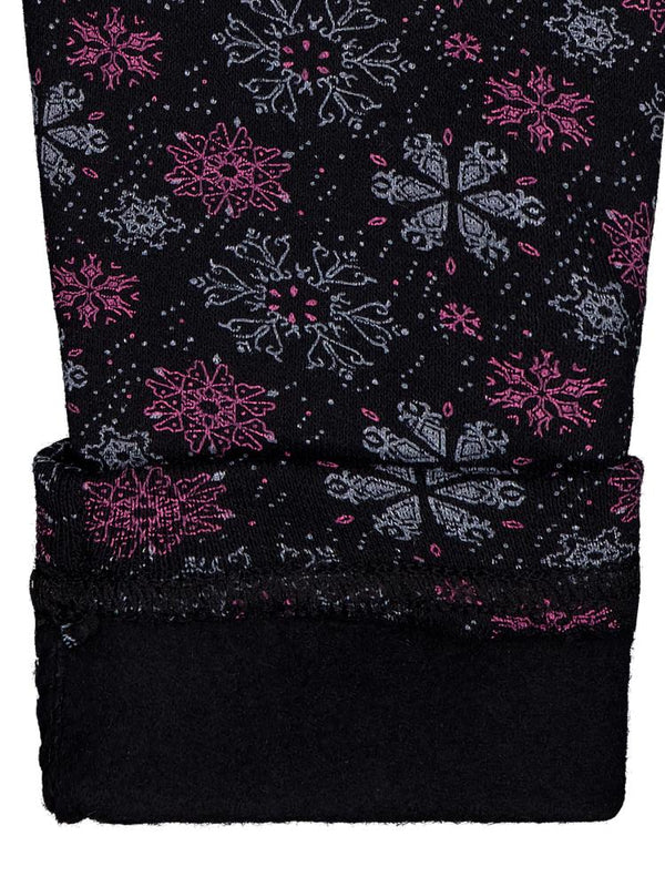 Civil Girls Kar Tanesİ Desen 10-13 Yaş Tayt - Siyah