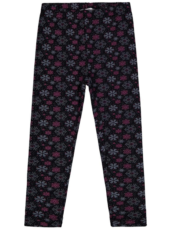 Civil Girls Kar Tanesİ Desen 10-13 Yaş Tayt - Siyah