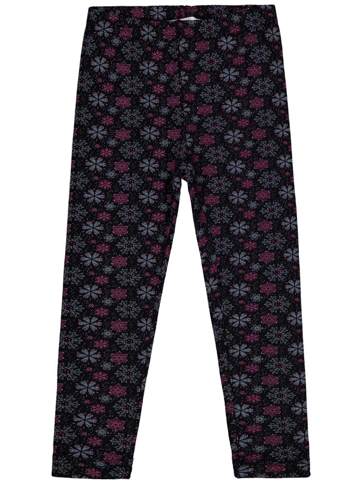 Civil Girls Kar Tanesİ Desen 6-9 Yaş Tayt - Siyah