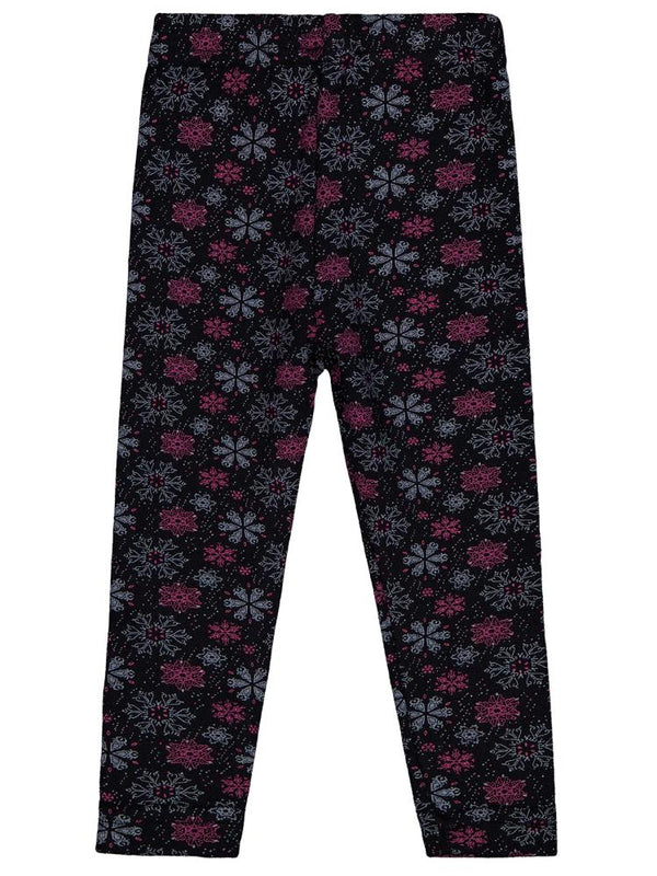 Civil Girls Kar Tanesİ Desen 2-5 Yaş Tayt - Siyah