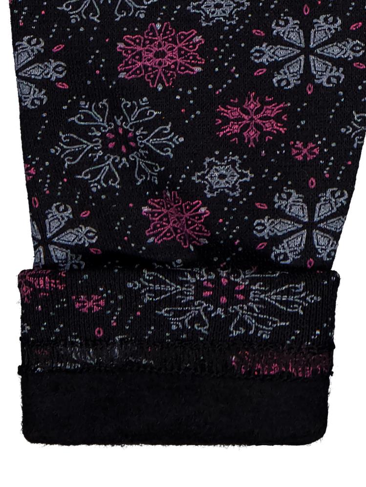Civil Girls Kar Tanesİ Desen 2-5 Yaş Tayt - Siyah