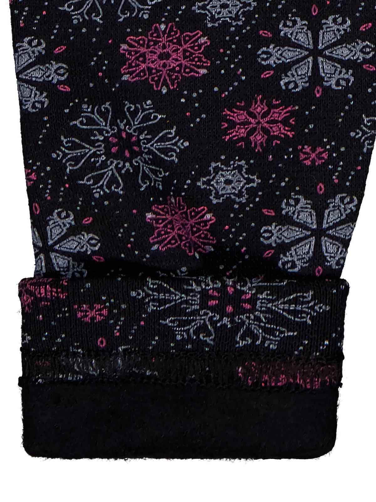 Civil Girls Kar Tanesİ Desen 2-5 Yaş Tayt - Siyah