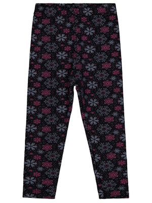 Civil Girls Kar Tanesİ Desen 2-5 Yaş Tayt - Siyah