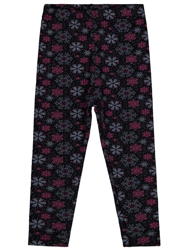Civil Girls Kar Tanesİ Desen 2-5 Yaş Tayt - Siyah