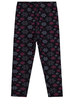 Civil Girls Kar Tanesİ Desen 2-5 Yaş Tayt - Siyah