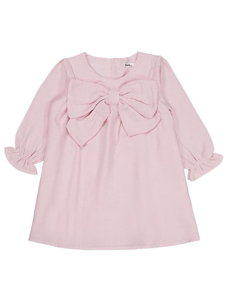 Civil Girls Fiyonklu 2-5 Yaş Elbise - Pembe