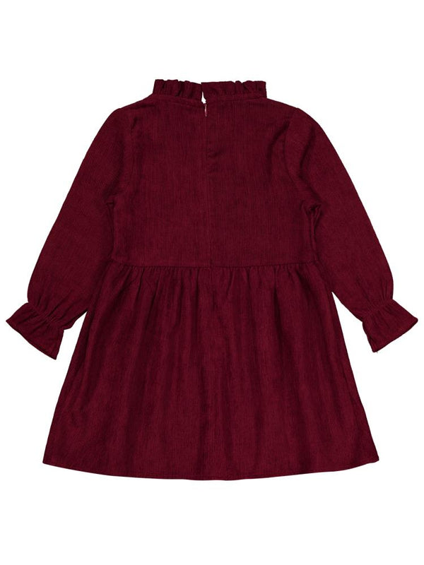 Civil Girls Fiyonklu 2-5 Yaş Elbise - Bordo
