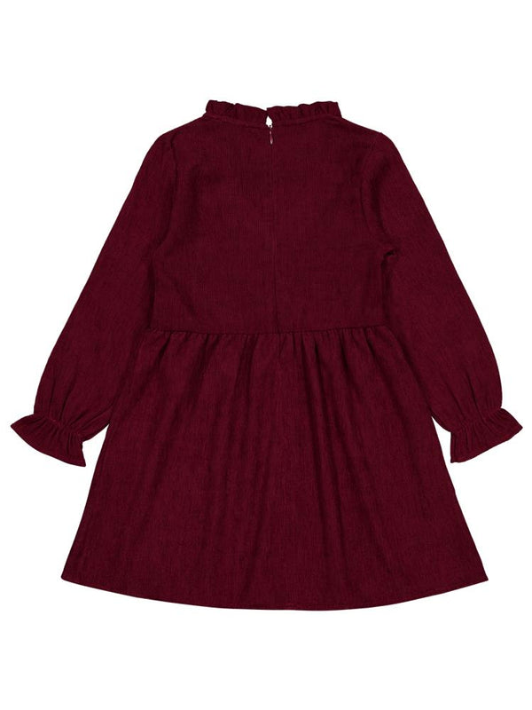 Civil Girls Fiyonklu 6-9 Yaş Elbise - Bordo