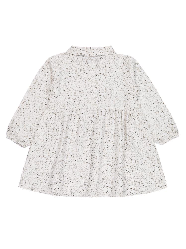 Civil Girls Desenli 2-5 Yaş Elbise - Ekru