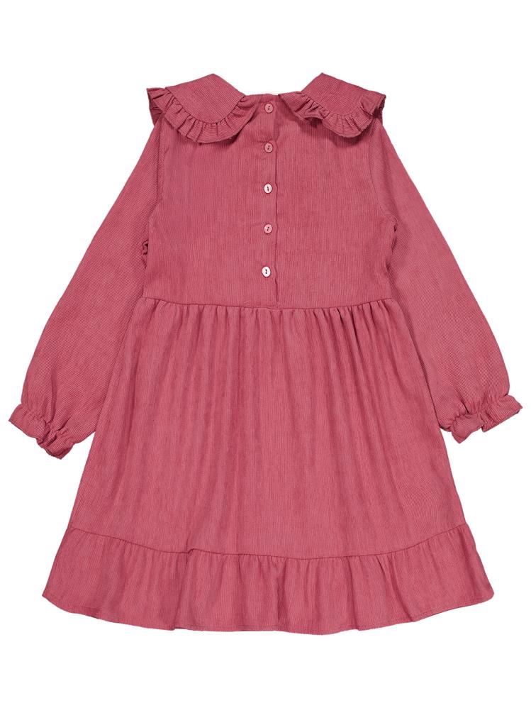 Civil Girls Eteği Fırfırlı 6-9 Yaş Elbise - Pembe