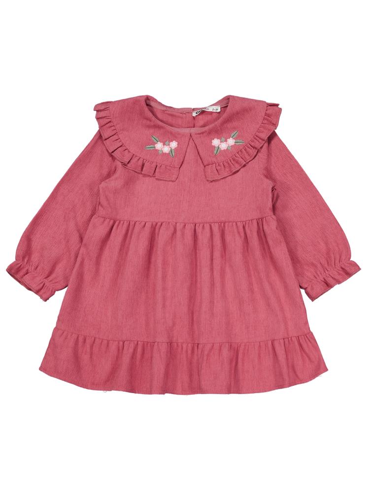 Civil Girls Eteği Fırfırlı 2-5 Yaş Elbise - Pembe