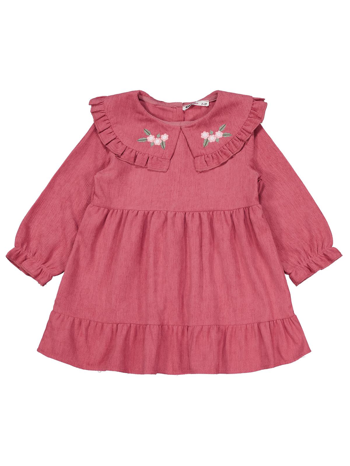 Civil Girls Eteği Fırfırlı 2-5 Yaş Elbise - Pembe