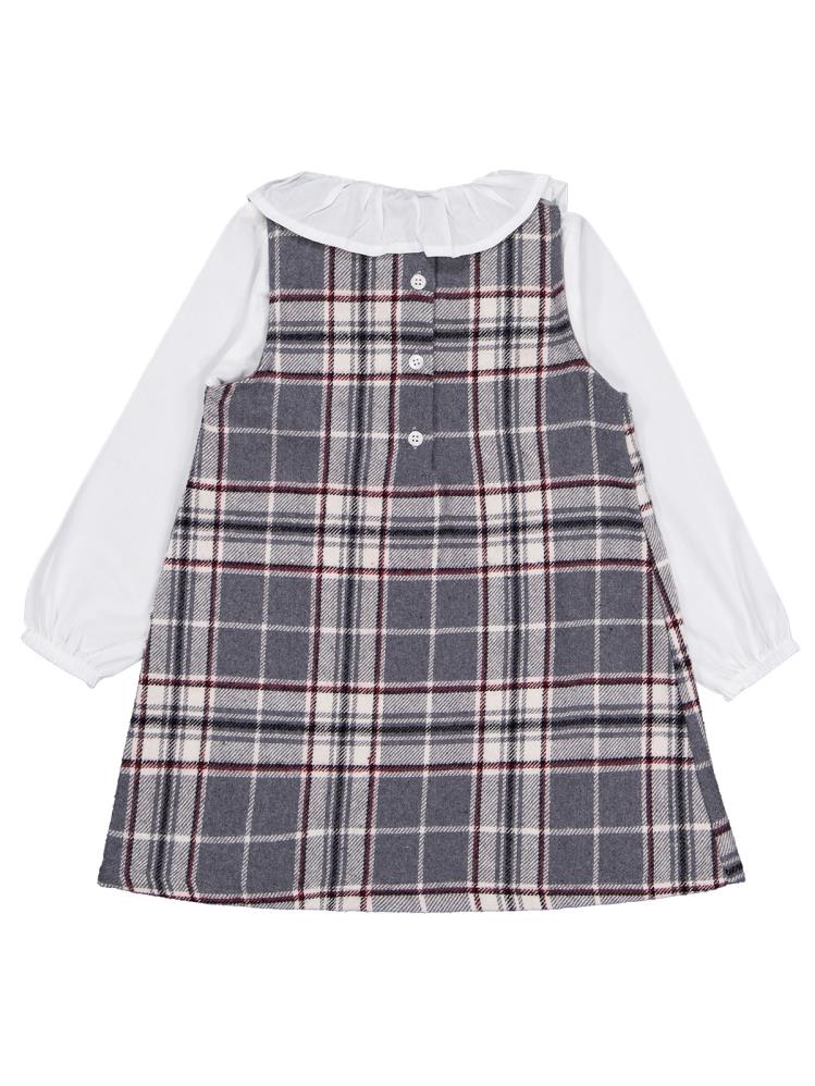 Civil Girls Bebe Yaka 2-5 Yaş Elbise - Gri