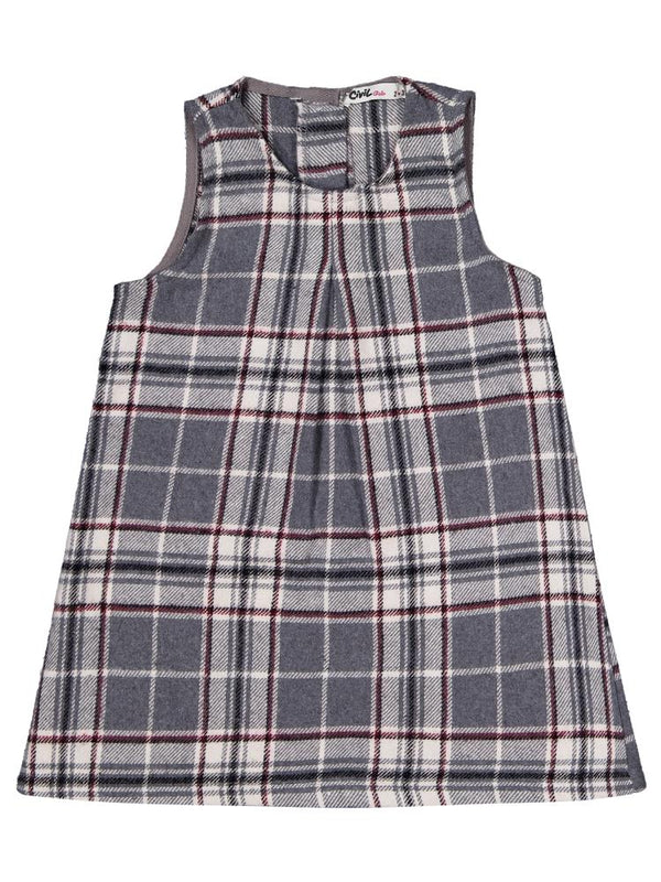 Civil Girls Bebe Yaka 2-5 Yaş Elbise - Gri