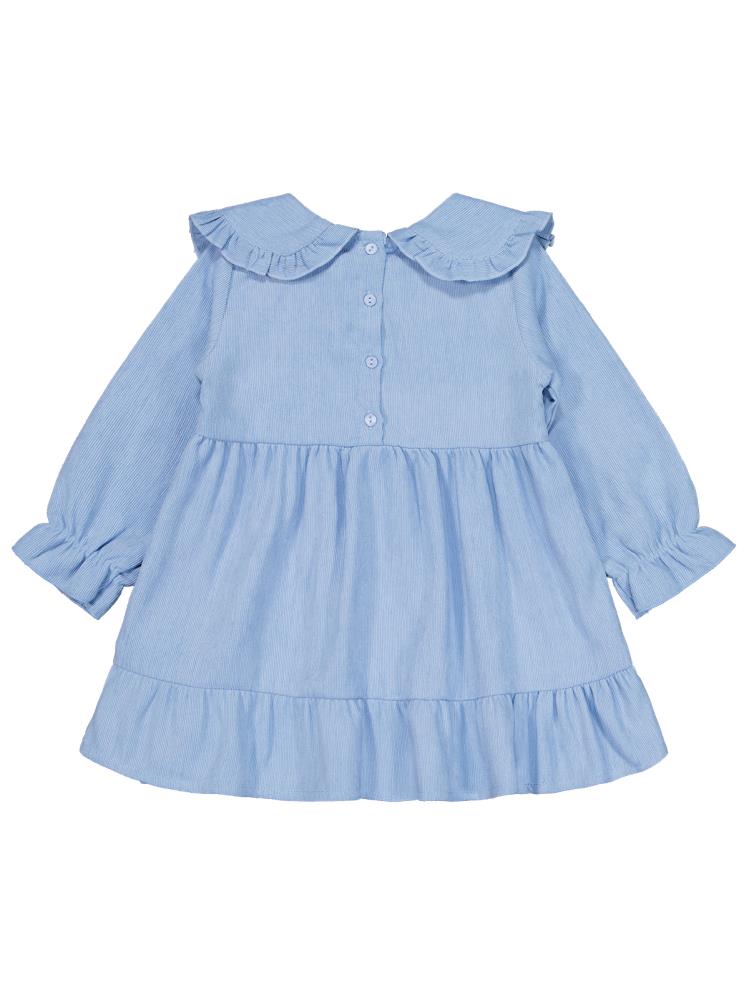 Civil Girls Eteği Fırfırlı 2-5 Yaş Elbise - Mavi