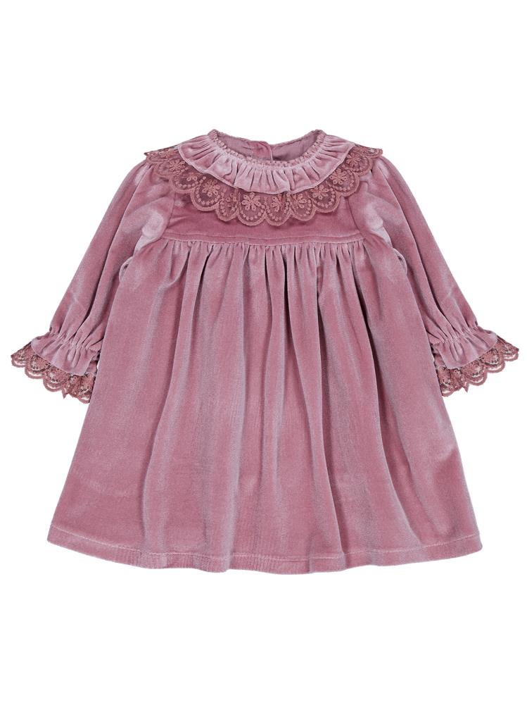 Civil Baby Yakası Fırfırlı 6-18 Ay Elbise - Pembe