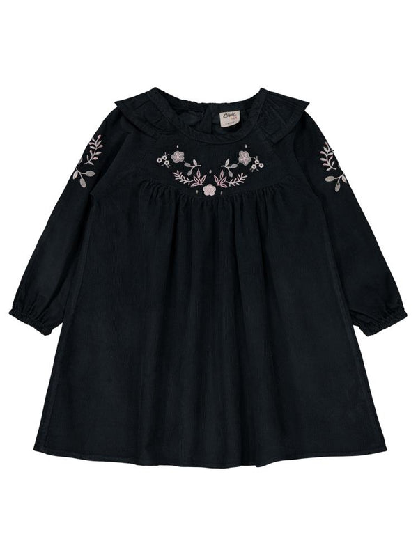 Civil Baby Yakası Nakışlı 6-18 Ay Elbise - Gri