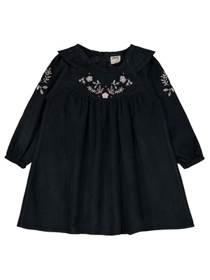 Civil Baby Yakası Nakışlı 6-18 Ay Elbise - Gri