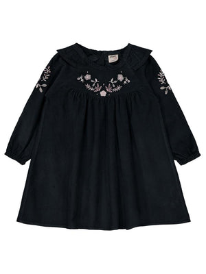 Civil Baby Yakası Nakışlı 6-18 Ay Elbise - Gri