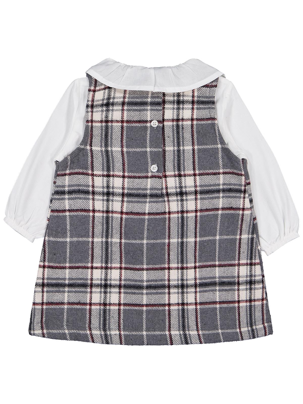 Civil Baby Bebe Yaka 6-18 Ay Elbise - Gri