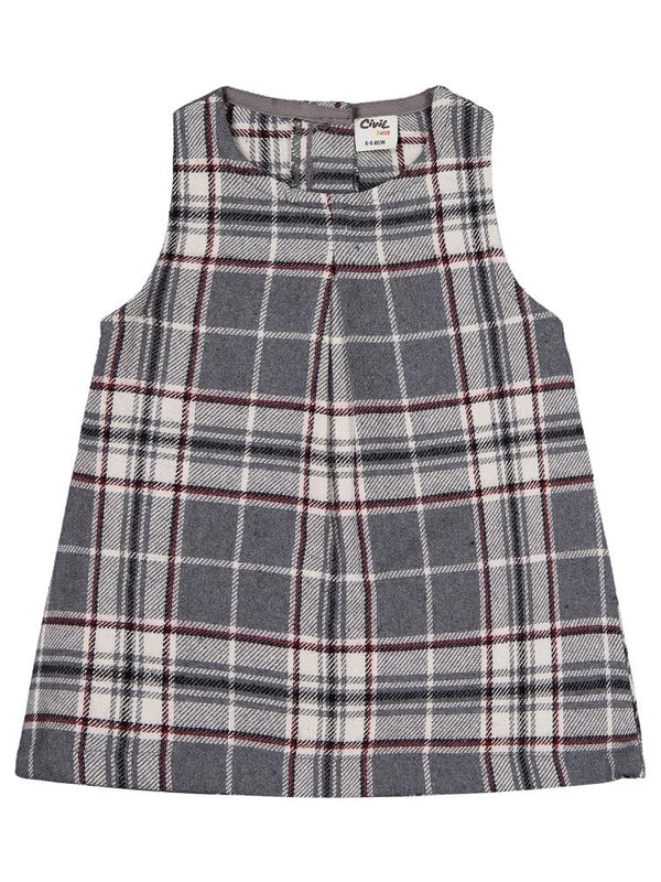 Civil Baby Bebe Yaka 6-18 Ay Elbise - Gri