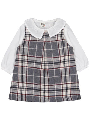 Civil Baby Bebe Yaka 6-18 Ay Elbise - Gri