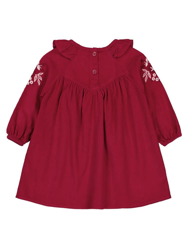 Civil Baby Yakası Nakışlı 6-18 Ay Elbise - Kırmızı