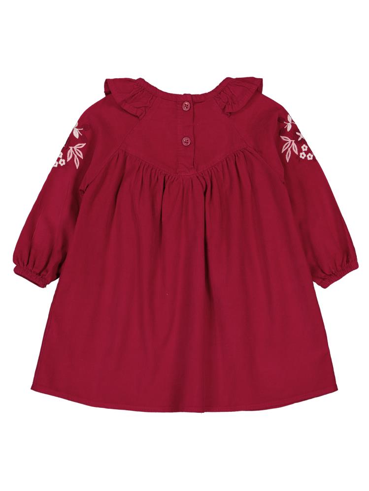 Civil Baby Yakası Nakışlı 6-18 Ay Elbise - Kırmızı