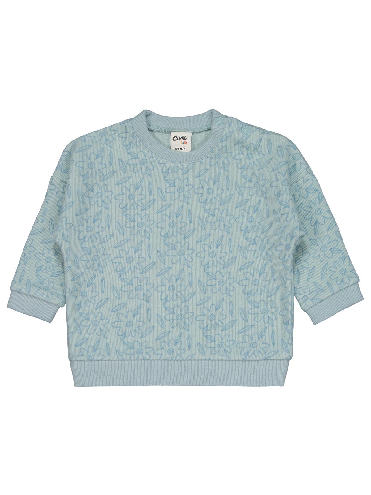 Civil Baby Çiçek Baskılı 6-18 Ay Takım - Yeşil