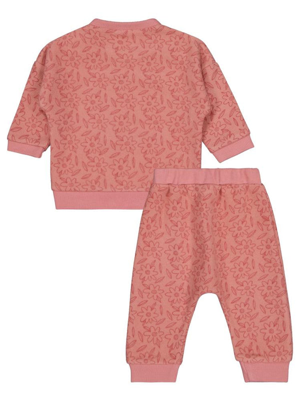 Civil Baby Çiçek Baskılı 6-18 Ay Takım - Pudra