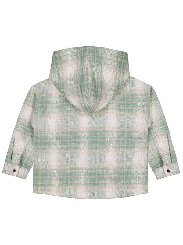 Civil Boys Kapşonlu Ekose 6-9 Yaş Gömlek - Haki