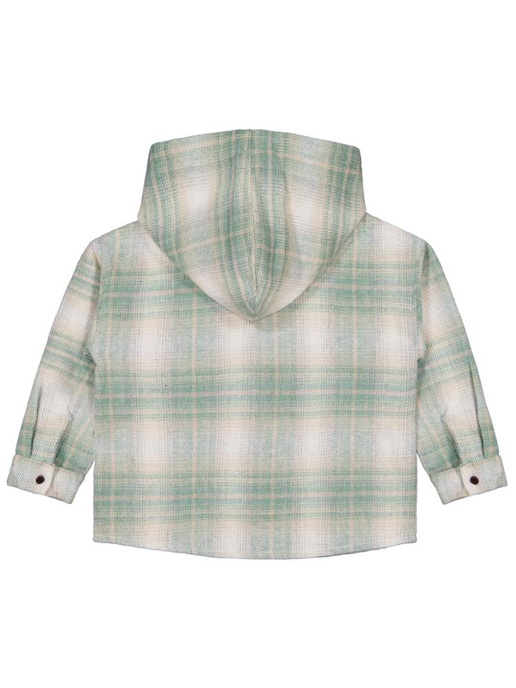 Civil Boys Kapşonlu Ekose 6-9 Yaş Gömlek - Haki