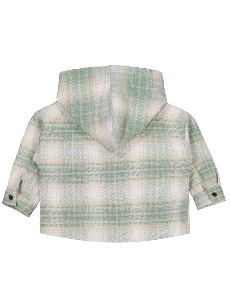 Civil Boys Kapşonlu Ekose 2-5 Yaş Gömlek - Haki