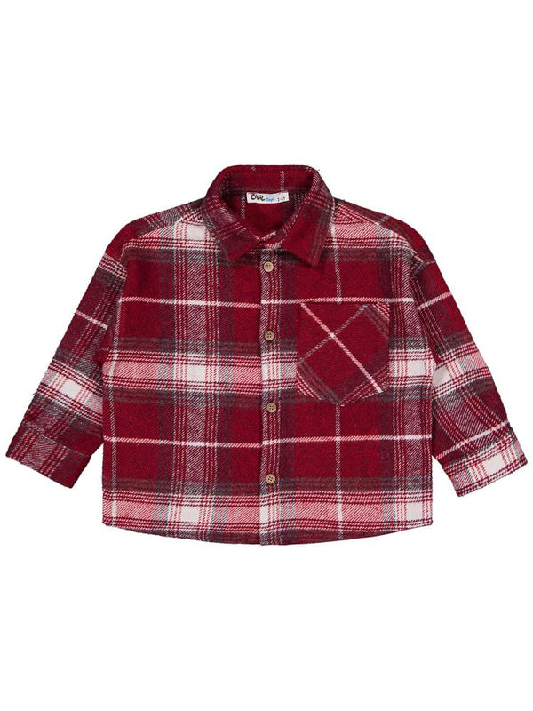 Civil Boys New York Baskılı 2-5 Yaş Gömlek - Kırmızı
