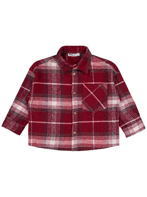Civil Boys New York Baskılı 2-5 Yaş Gömlek - Kırmızı