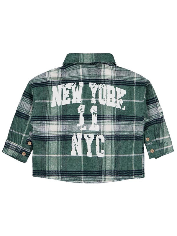 Civil Boys New York Baskılı 2-5 Yaş Gömlek - Yeşil
