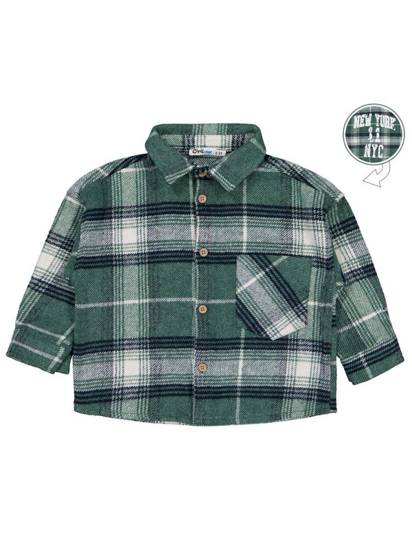 Civil Boys New York Baskılı 2-5 Yaş Gömlek - Yeşil
