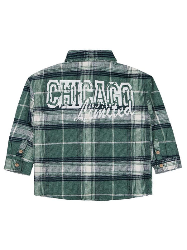 Civil Boys Chıcago Baskılı 6-9 Yaş Gömlek - Yeşil