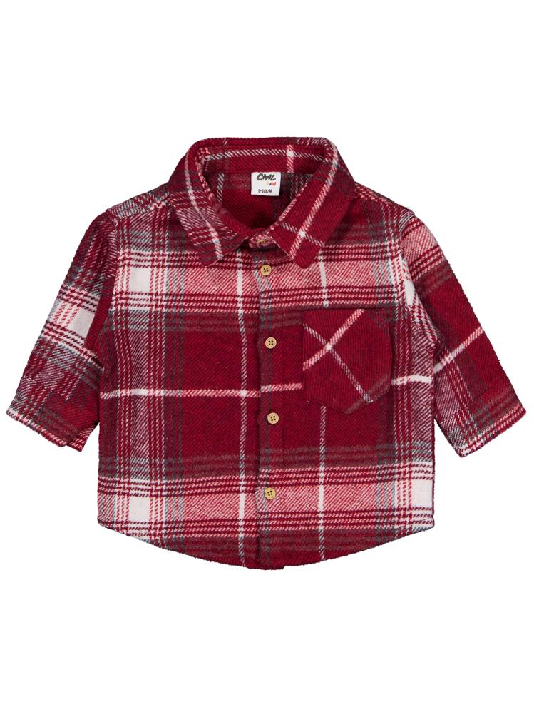 Civil Baby Oduncu 6-18 Ay Gömlek - Bordo
