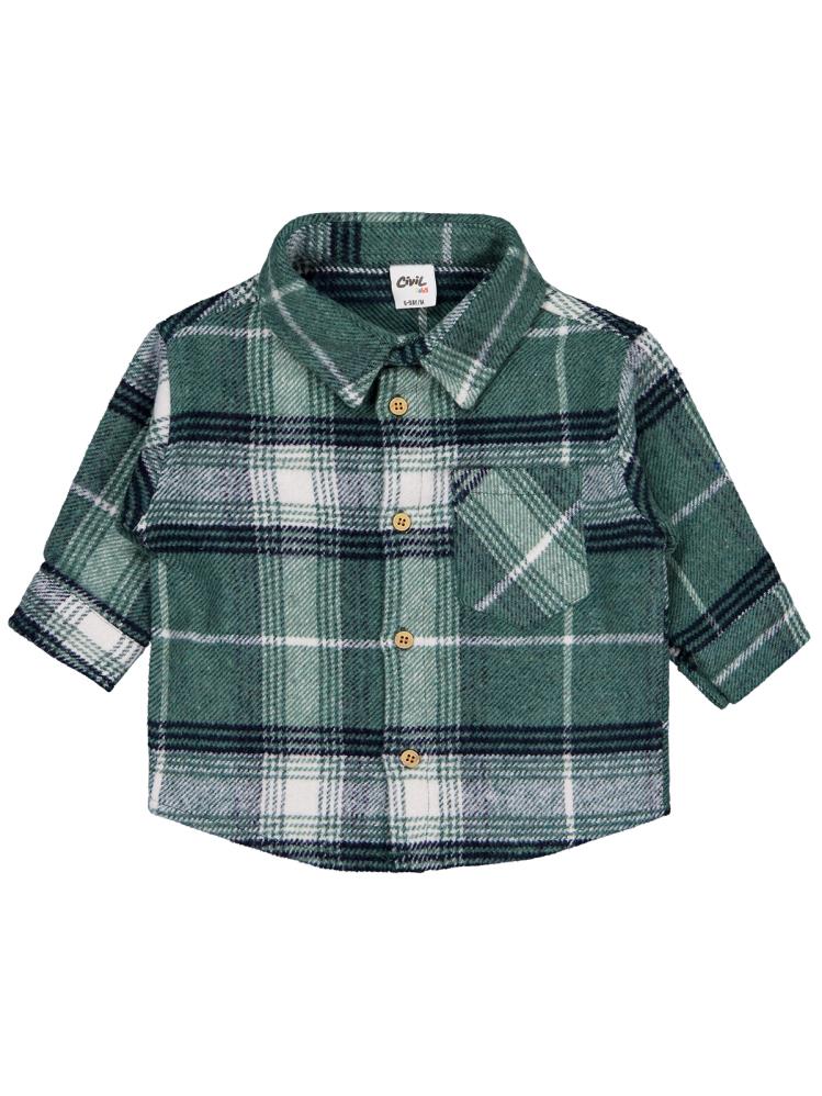 Civil Baby Oduncu 6-18 Ay Gömlek - Yeşil