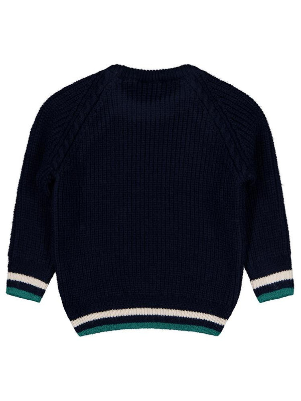 Civil Boys Kaplan C Nakışlı 2-5 Yaş Kazak - Lacivert