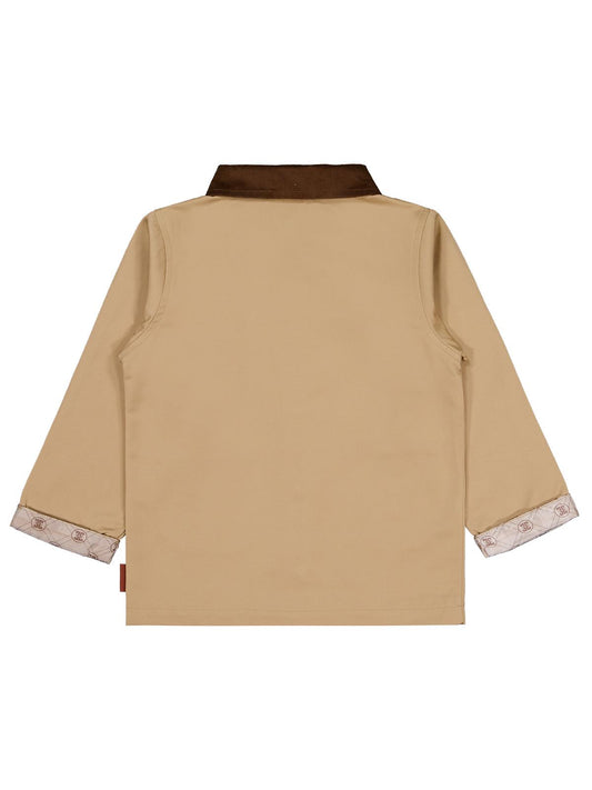 Pierre Cardin Gömlek Yaka Mont | Gabardin Uzun Kol Gömlek Yaka - Polo | Okul Kreş ve Günlük Kullanım - Bej